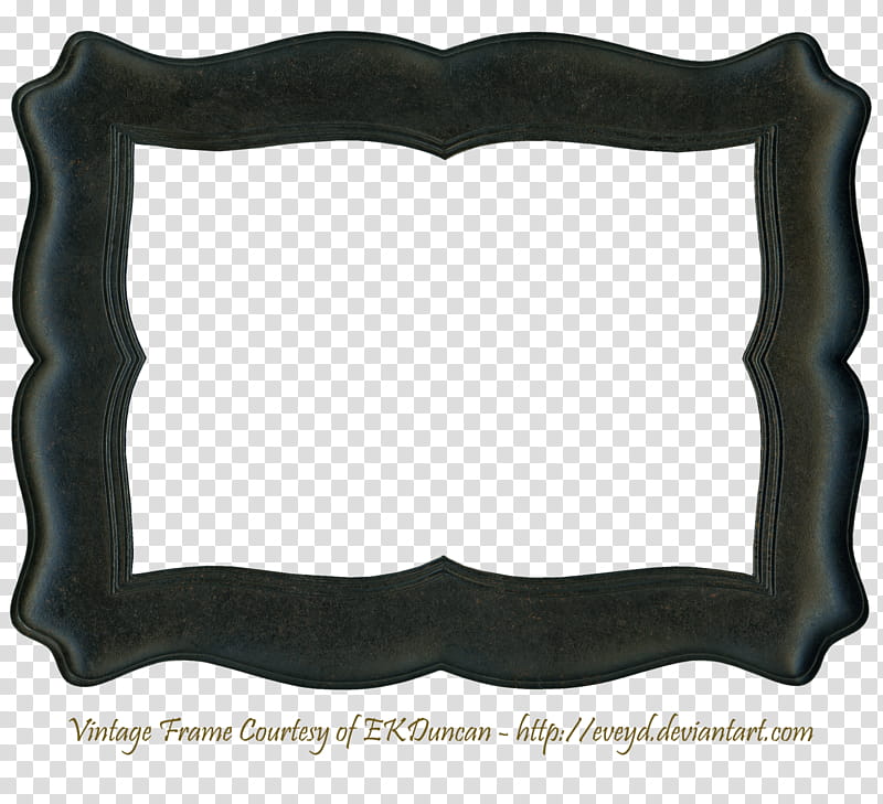 Funky Metal Frame, rectangular black frame transparent background PNG clipart