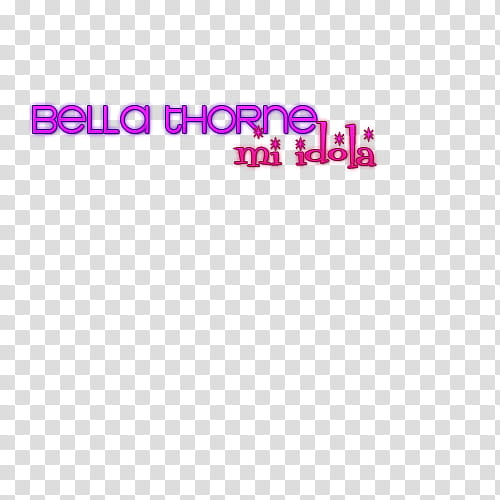 Texto bella thorne mi idola transparent background PNG clipart