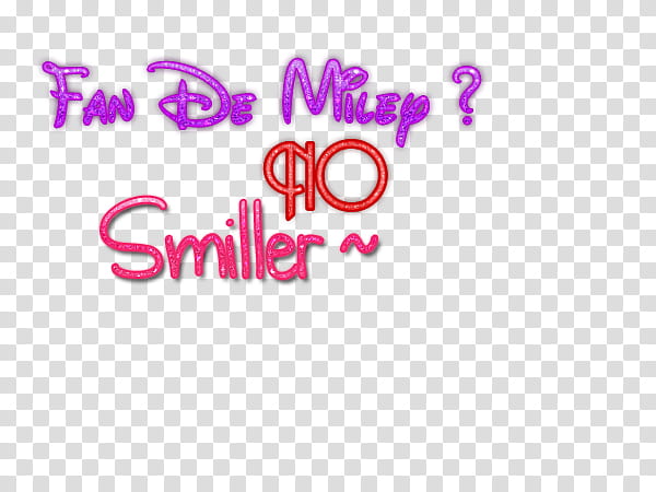 Texto Fan De Miley NO Smiler transparent background PNG clipart