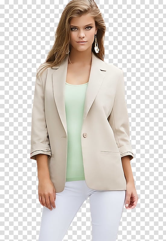 Nina Agdal, woman wearing suit jacket transparent background PNG clipart