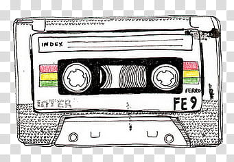 Doodles and Drawing , cassette tape illustration transparent background PNG clipart