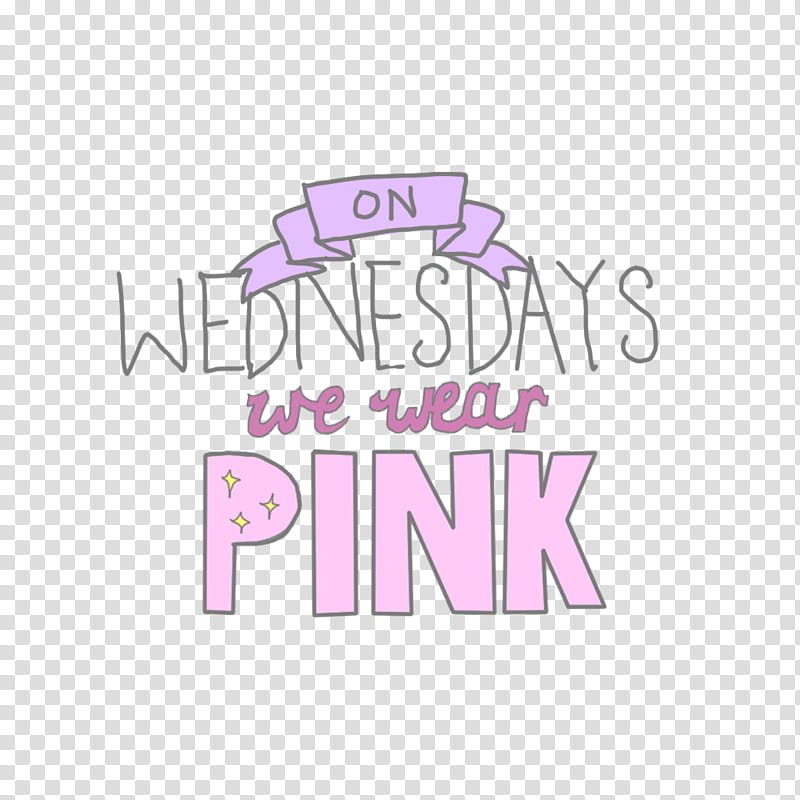 wednesday we wear pink text transparent background PNG clipart