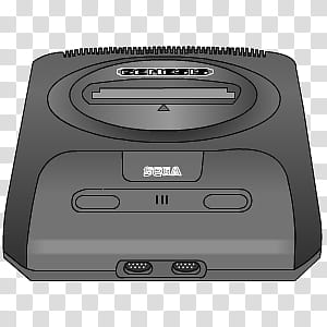Ultimate Console Sykons, Sega Genesis (gray) icon transparent background PNG clipart