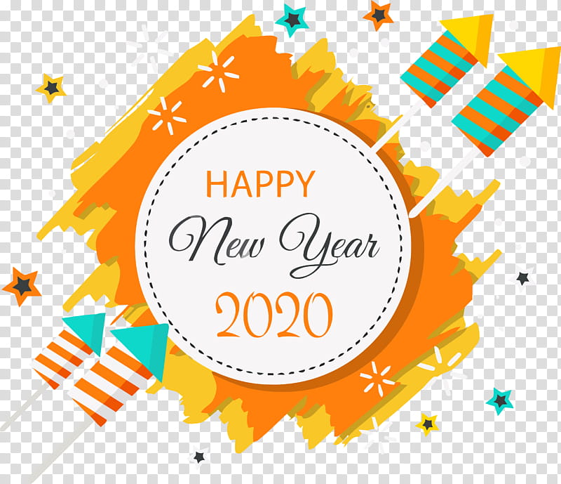 happy new year 2020 new years 2020 2020, Orange, Yellow, Text, Line, Leaf, Logo transparent background PNG clipart