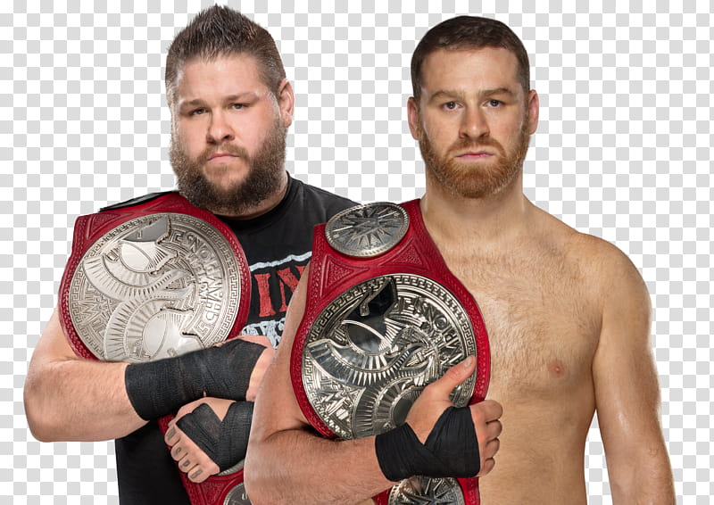 Sami Zayn and Kevin Owens RAW Tag Team Champions transparent background PNG clipart