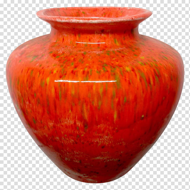 Fox, Vase, Ceramic, Flowerpot, Cachepot, Orange, Red, Plants transparent background PNG clipart
