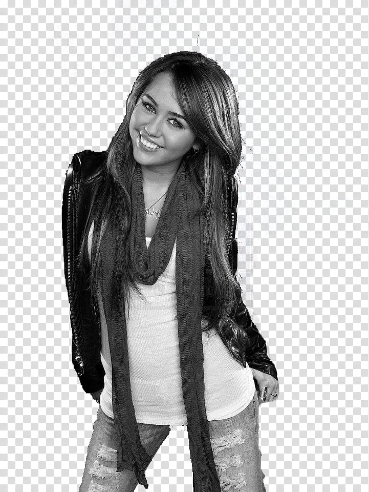 Miley blanco y negro transparent background PNG clipart
