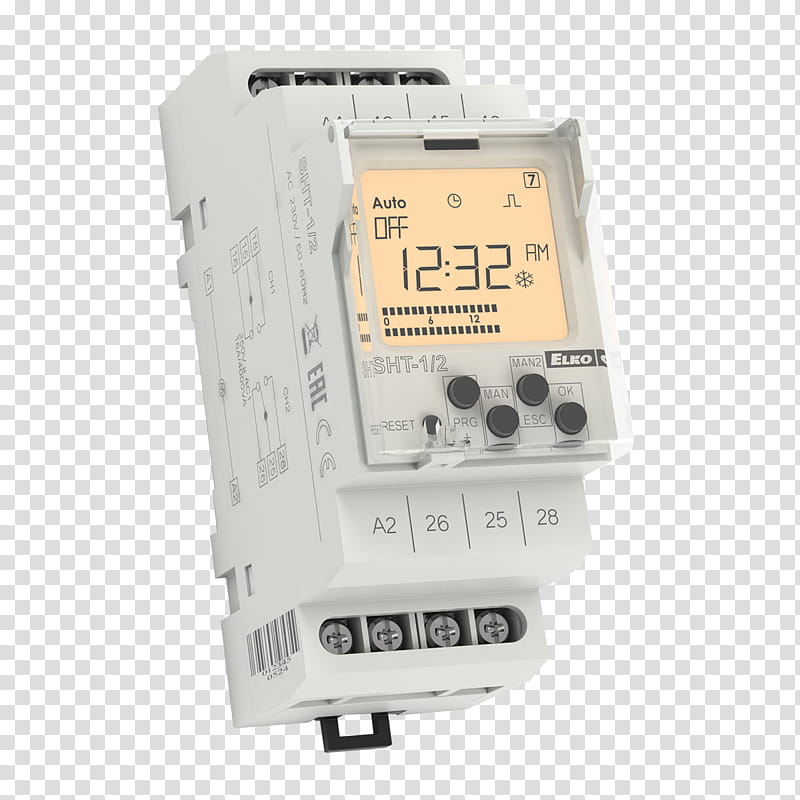 Clock, Time Switch, Din Rail, Electrical Switches, Timer, Elko Ep Slovakia Sro, Digital Data, Relay transparent background PNG clipart