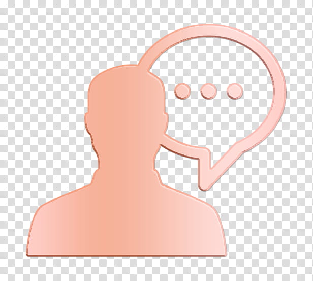 people icon Male silhouette talking icon Man icon, Head, Pink, Skin, Nose, Arm, Neck, Shoulder transparent background PNG clipart