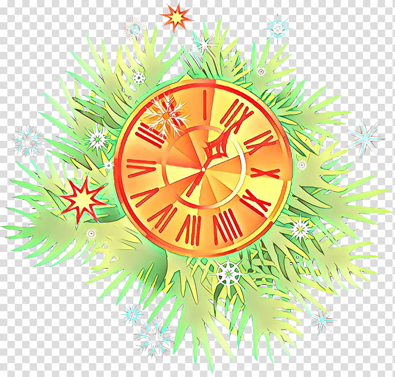 Christmas decoration, Wall Clock, Interior Design, Plant, Circle, Snowflake transparent background PNG clipart