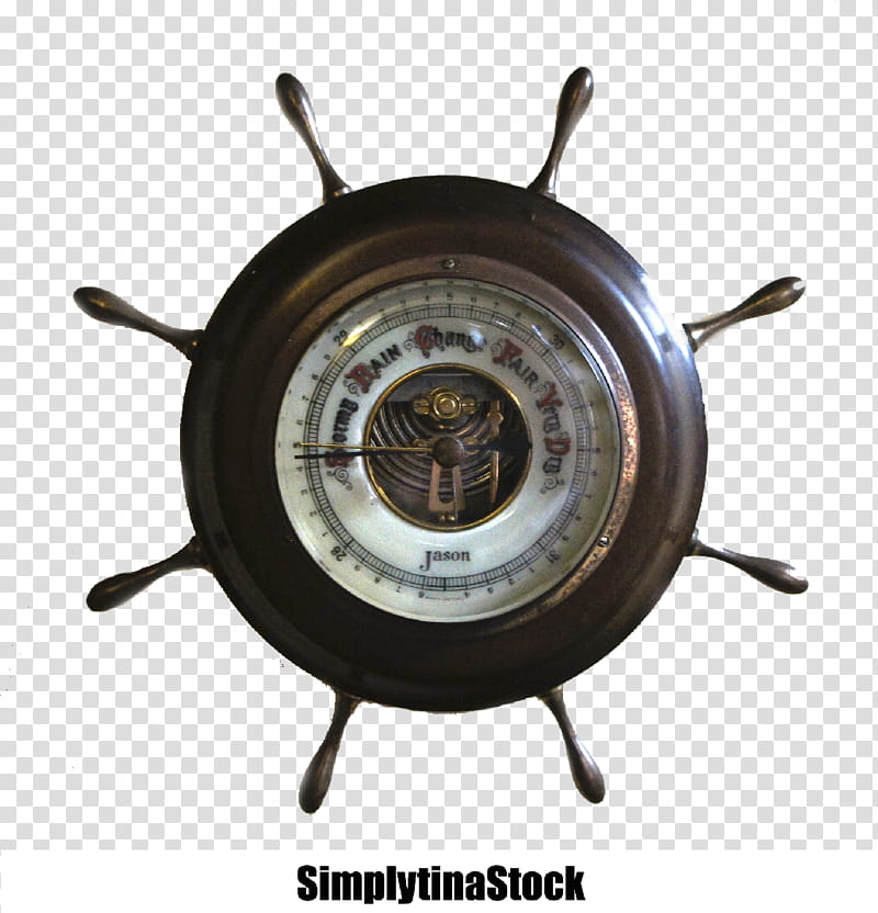 Barometer, round white navigational compass transparent background PNG clipart