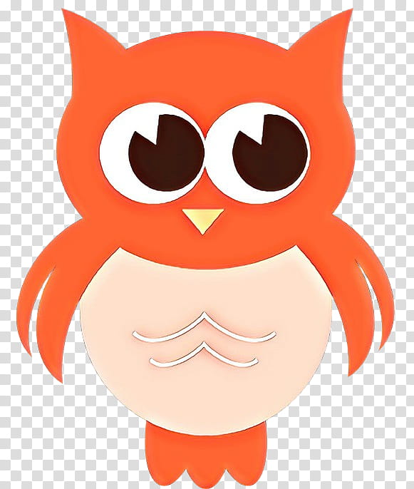 Orange, Cartoon, Owl, White, Red, Pink, Glasses, Bird Of Prey transparent background PNG clipart