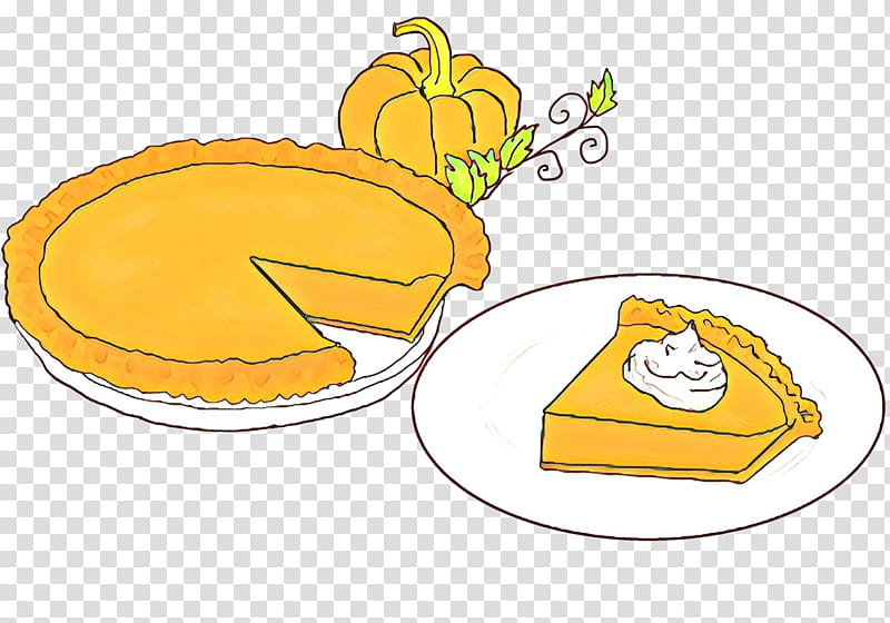yellow food pumpkin pie junk food, Cartoon, Cake Decorating Supply transparent background PNG clipart
