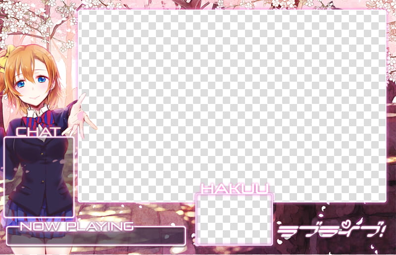 Love Live! Osu! Stream overlay requested, female anime character chat illustration transparent background PNG clipart