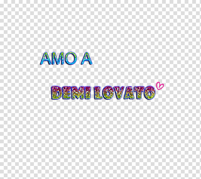 TEXTO AMO A DEMI LOVATO transparent background PNG clipart