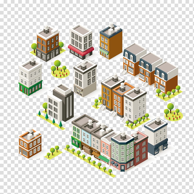 Building, Infographic, Isometric Projection, 3D Computer Graphics, Rendering, Mixed Use transparent background PNG clipart