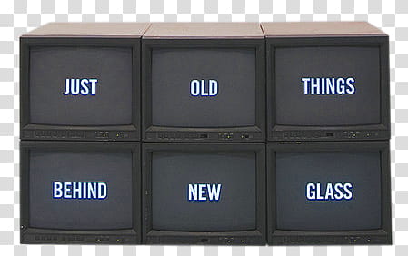 , three black CRT TV transparent background PNG clipart