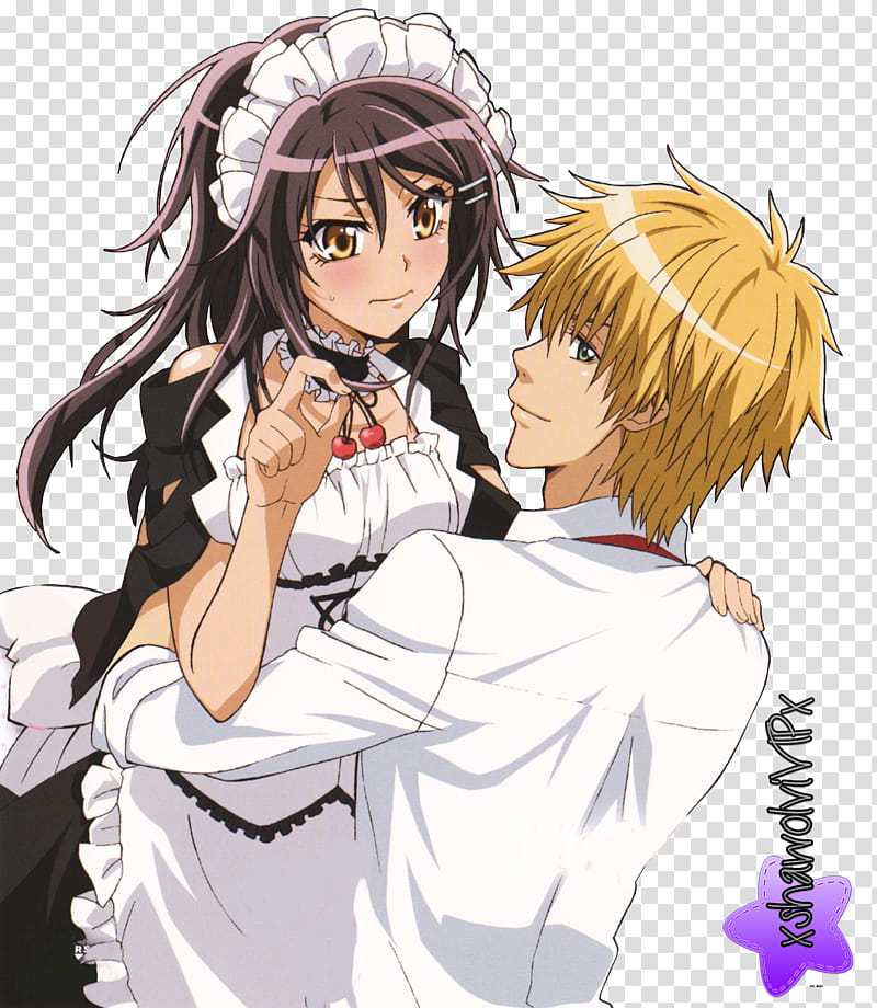 Kaichou wa Maid sama Misaki x Usui render HD transparent background PNG clipart