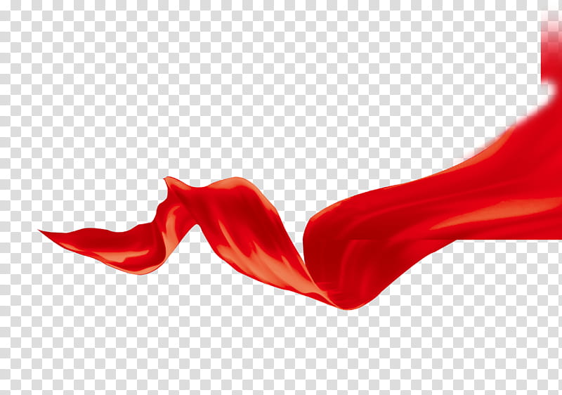 Red silk ribbon on transparent background PNG - Similar PNG