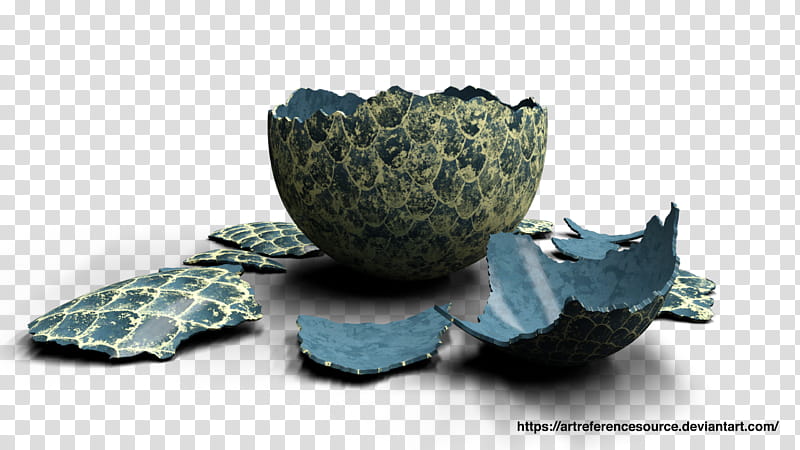 Cracked Dragon Egg, gray and blue shell illustration transparent background PNG clipart