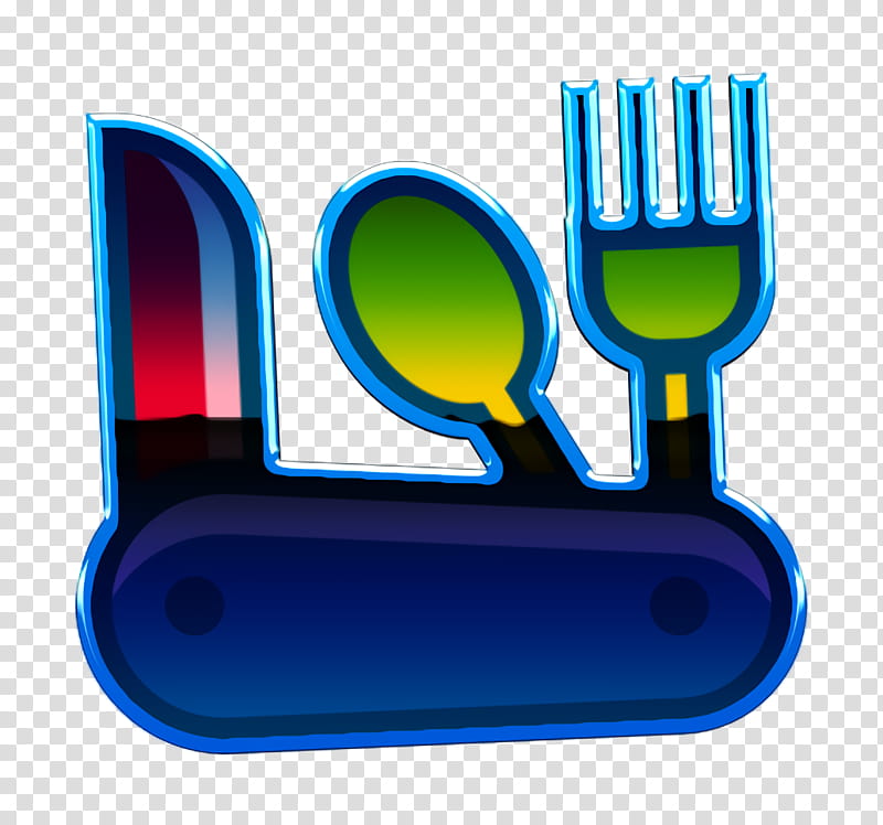 Jungle, Fork Icon, Jungle Icon, Knife Icon, Spoon Icon, Tool Icon, Cobalt Blue, Meter transparent background PNG clipart