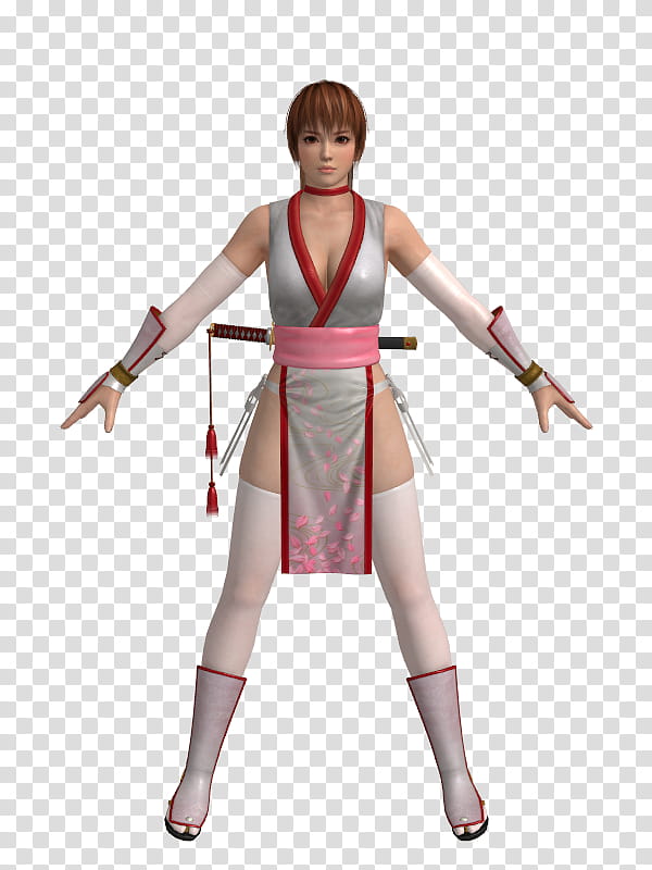 DOA Kasumi Costume  Classic White, female character illustration transparent background PNG clipart