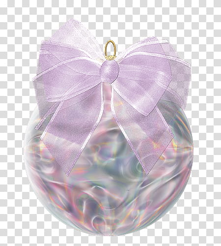 Timeless XmasGlassblowersArt , purple and gray bauble with ribbon transparent background PNG clipart