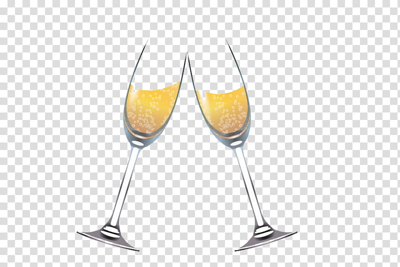 Christmas Materials , two clear champagne glasses transparent background PNG clipart