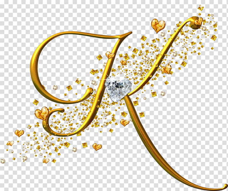 Letras, gold-colored letter K illustration transparent background PNG clipart