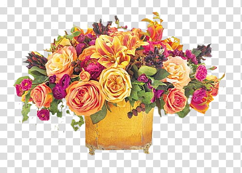 Roses and Lilies in French Cache Pot transparent background PNG clipart