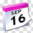 WinXP ICal, September  calendar illustration transparent background PNG clipart