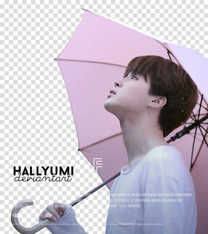 BTS, man holding pink umbrella transparent background PNG clipart