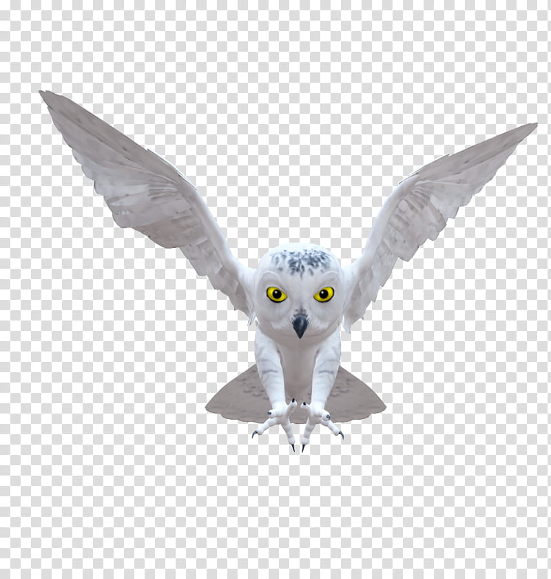 E S Owl, white owl bird figurine transparent background PNG clipart