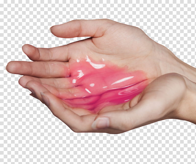 Quirky, person holding pink liquid substance transparent background PNG clipart