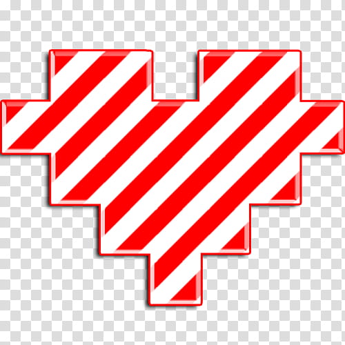 red and white striped heart icon transparent background PNG clipart