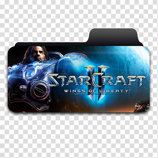 Game Folder Icon Style  , Starcraft II, Wings of Liberty transparent background PNG clipart