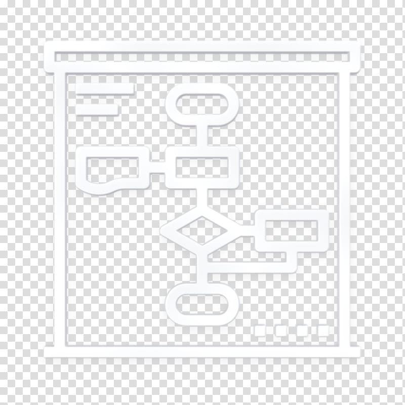 Business icon Flow chart icon Process icon, Text, Line, Logo, Blackandwhite, Symbol, Square transparent background PNG clipart