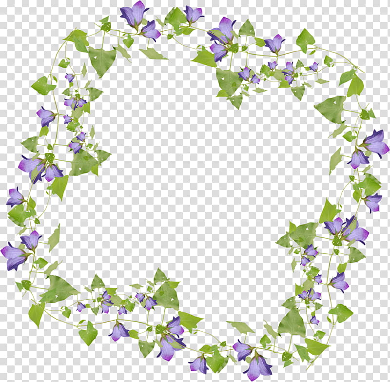 morning glory frame flower frame floral frame, Purple, Violet, Lavender, Lilac, Lei, Plant, Wreath transparent background PNG clipart