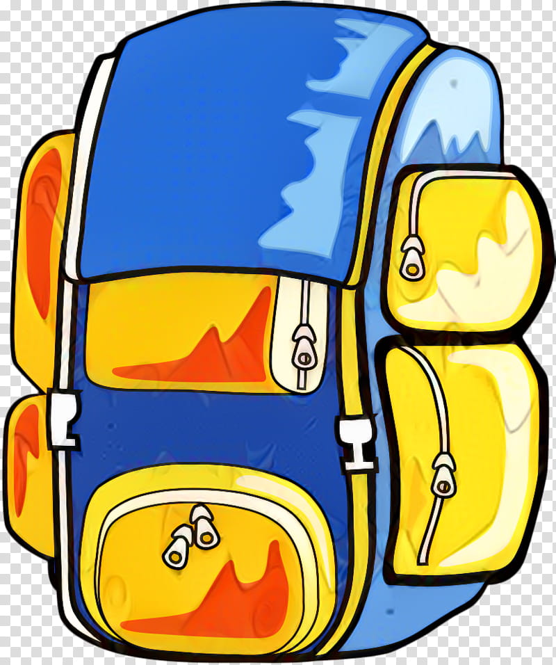 Backpack, Coloring Book, Drawing, Camping, Car, Vehicle, Personal Protective Equipment, Yellow transparent background PNG clipart