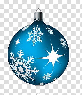 Christmas, blue snowflakes print bauble art transparent background PNG ...