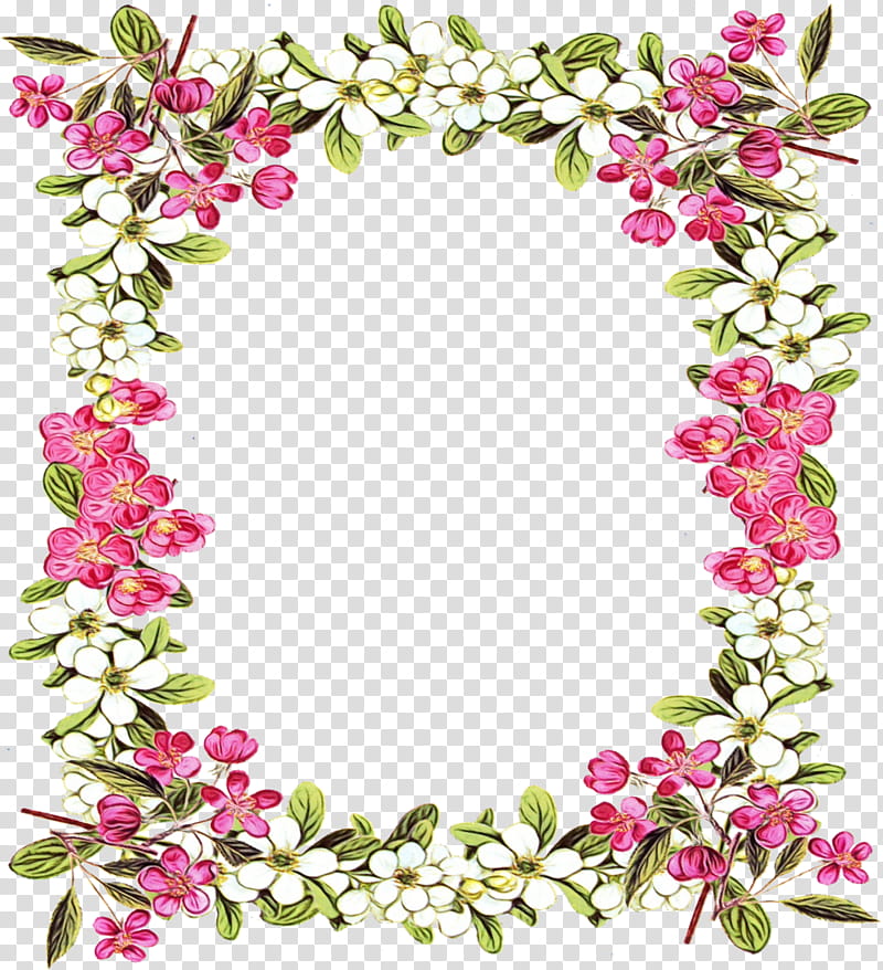 Spring Background Frame, Flower, Floral Design, Flower Bouquet, Borders , Frames, Tulip, Pink Flowers transparent background PNG clipart