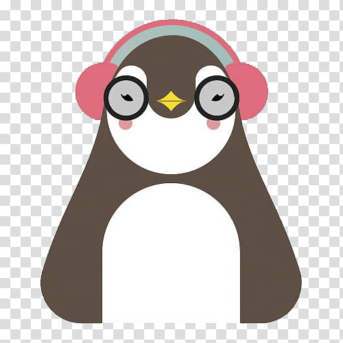Hipster Xmas, white and black penguin art transparent background PNG clipart