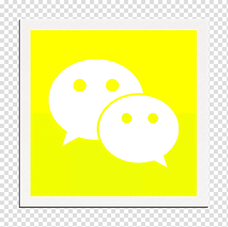 wechat icon, Yellow, Text, Cartoon, Circle, Smile, Graphic Design transparent background PNG clipart