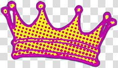 Things, yellow and purple crown illustration transparent background PNG clipart