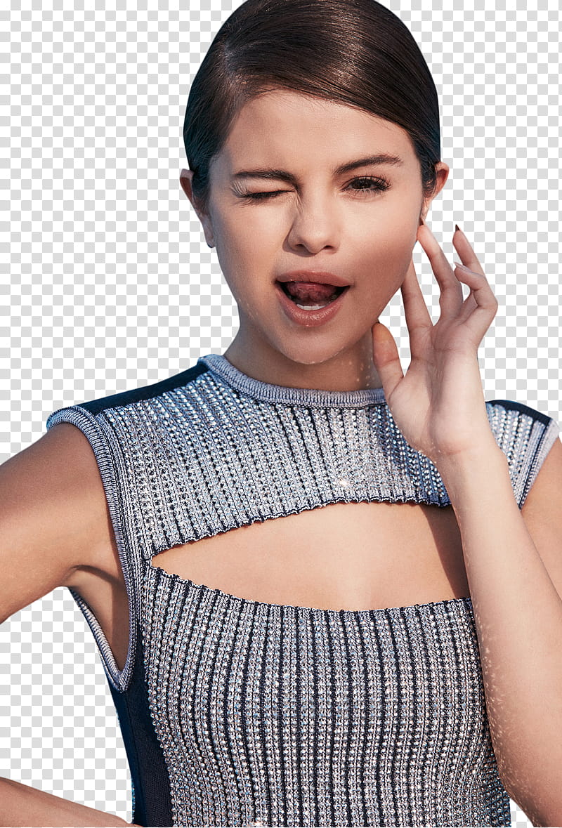 Selena Gomez , Selena Gomez making faces transparent background PNG clipart