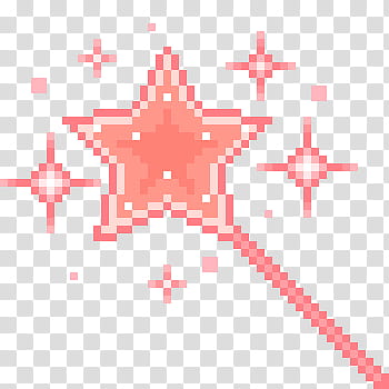 PASTEL PIXELS IV, pink stars transparent background PNG clipart