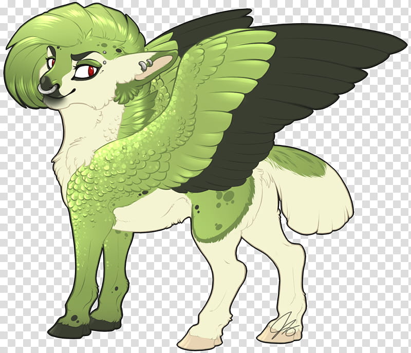 Viridis Pegasus Adopt OPEN, green, black, and white animal with wings illustration transparent background PNG clipart