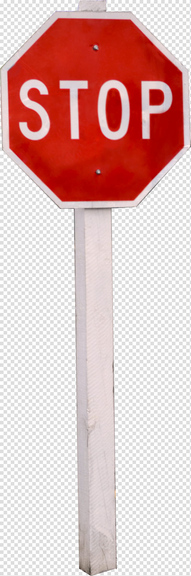 Stop Sign, stop signboard on post transparent background PNG clipart
