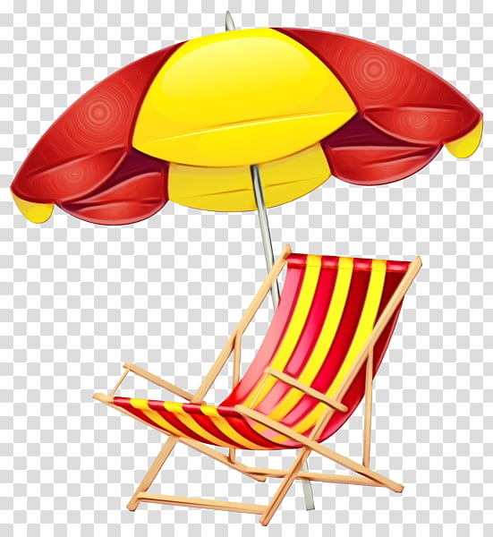 Beach, Umbrella, Drawing, Painting, Watercolor Painting, Umbrella Corporation, Red, Yellow transparent background PNG clipart