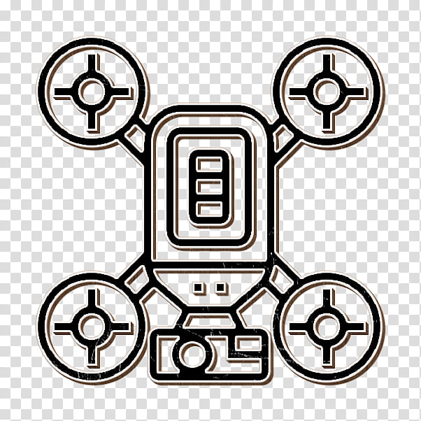 Drone icon Artificial Intelligence icon, Line Art, Symbol, Logo transparent background PNG clipart